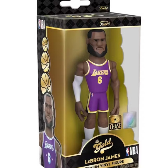 Funko Gold NBA Los Angeles Lakers LeBron James 5 Inch Chase Exclusive Premium - Picture 1 of 9